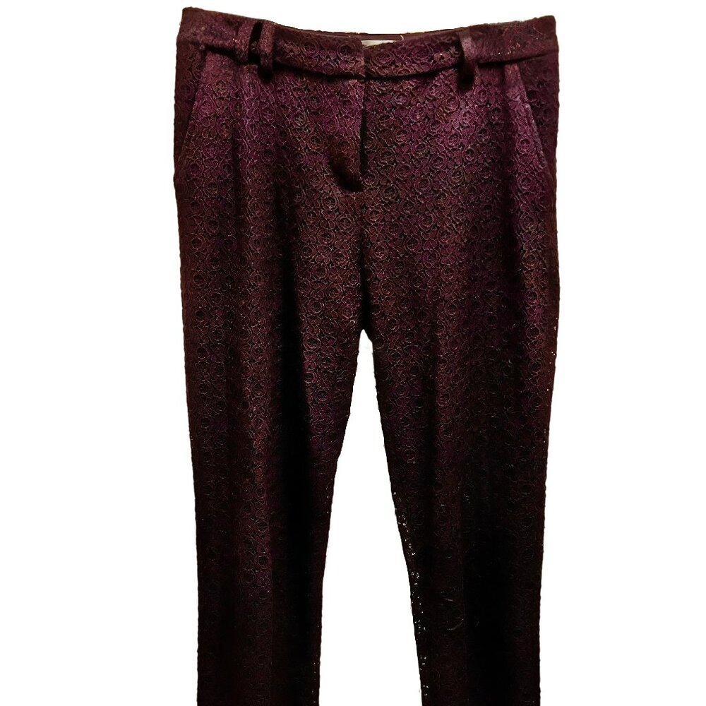Beth Bowley Black Lace Lined Pants, Sz 4, NWT